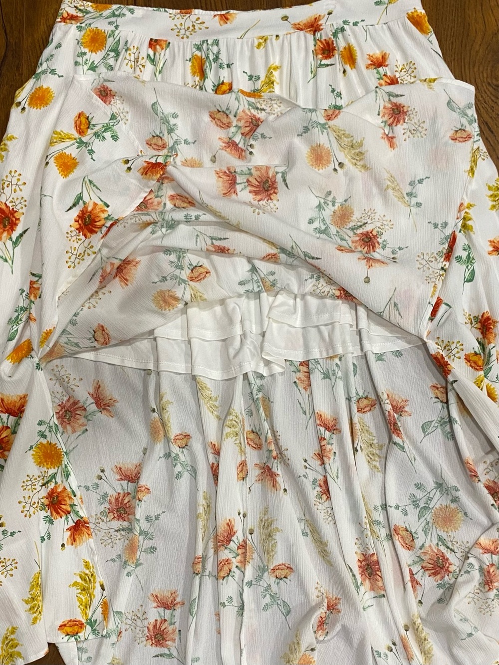 torrid Gauzy Floral Off-Shoulder 2-piece Maxi Skirt Set with Pockets Size 22/24 - Picture 4 of 14